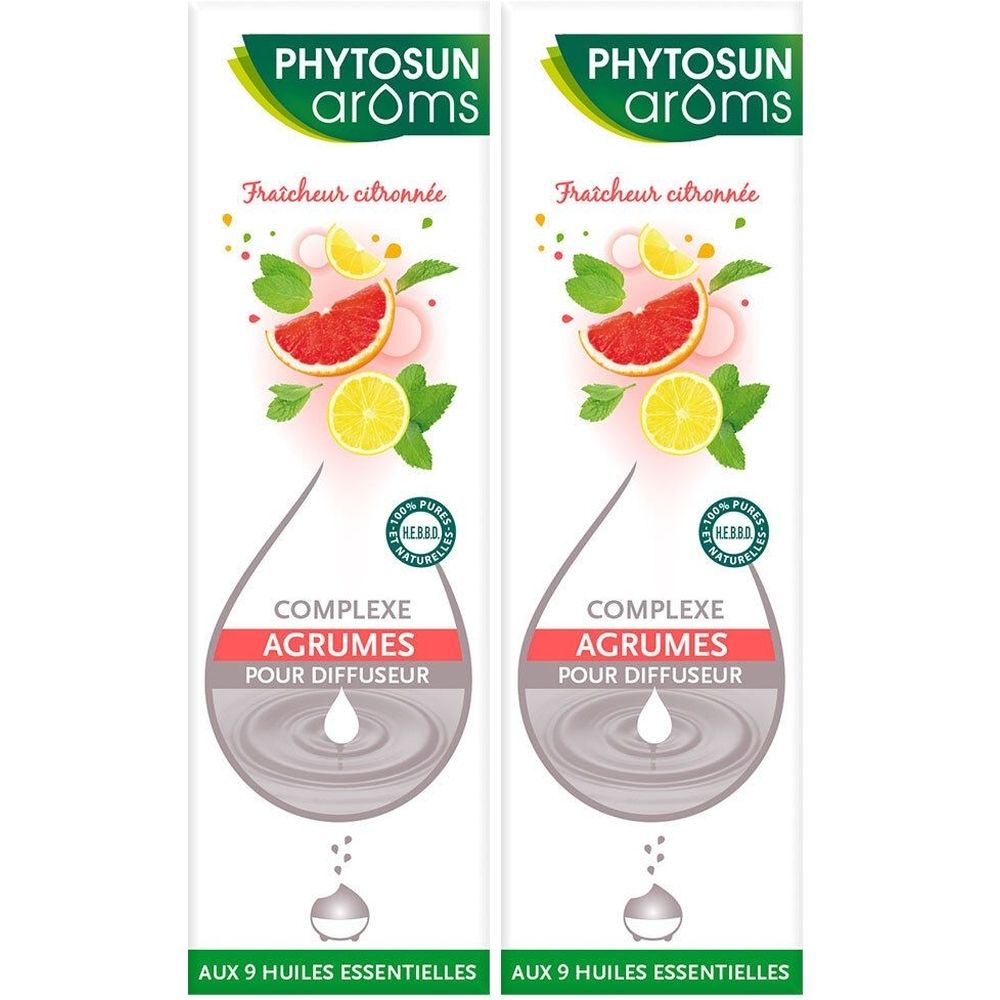Phytosun Arôms Huiles Diffuseur Complexe Agrumes 30ml 2x30 ml Huile