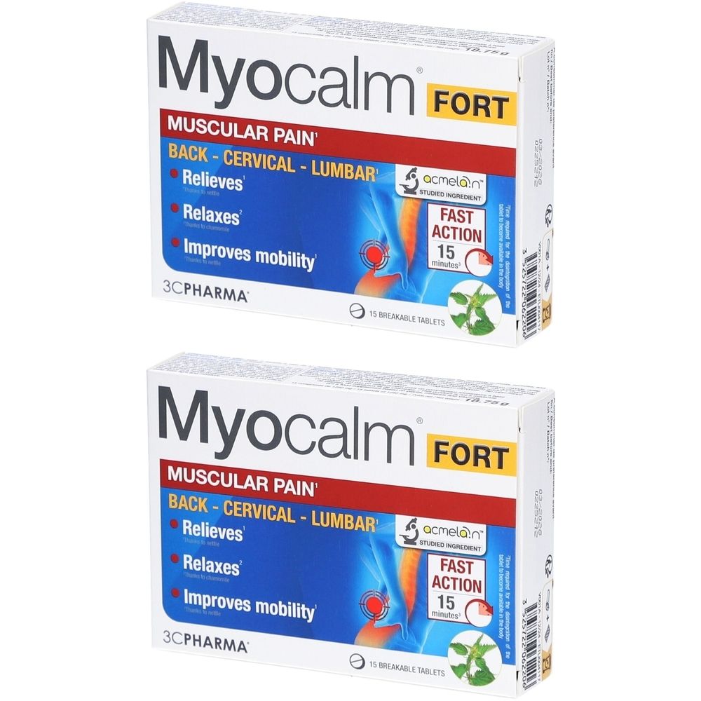 3CPHARMA Myocalm Fort Douleurs Cervicales 2x15 pc(s) Comprimé(S)