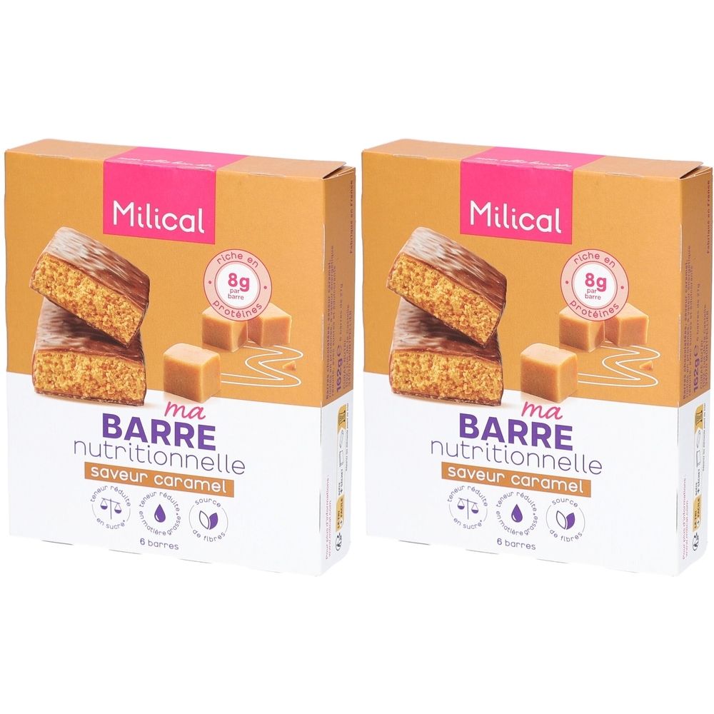 Milical Hyperproteiné Barres Caramel 2x6 pc(s)