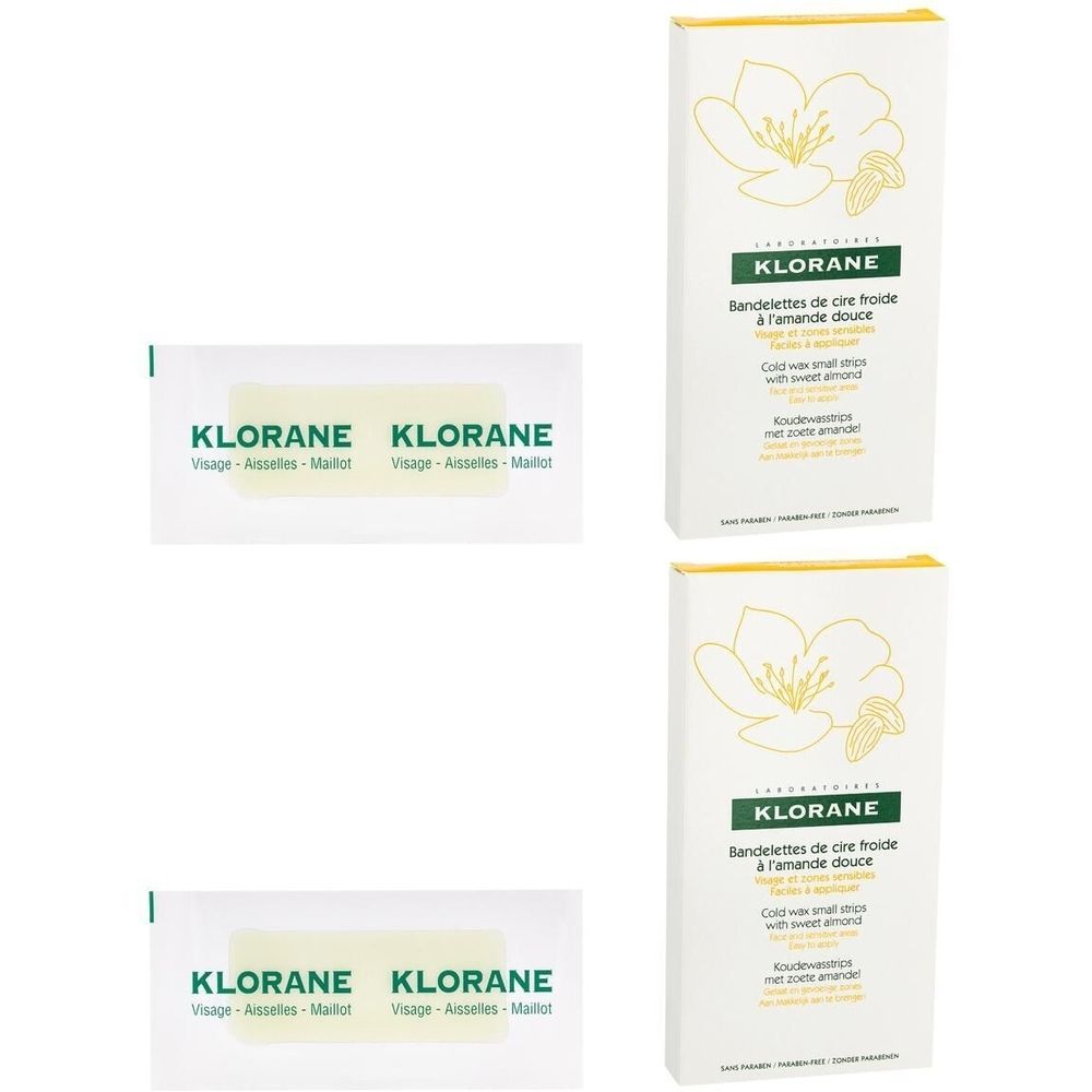 Klorane bandes de cire froide visage 2x6 pc(s) Bande(S)