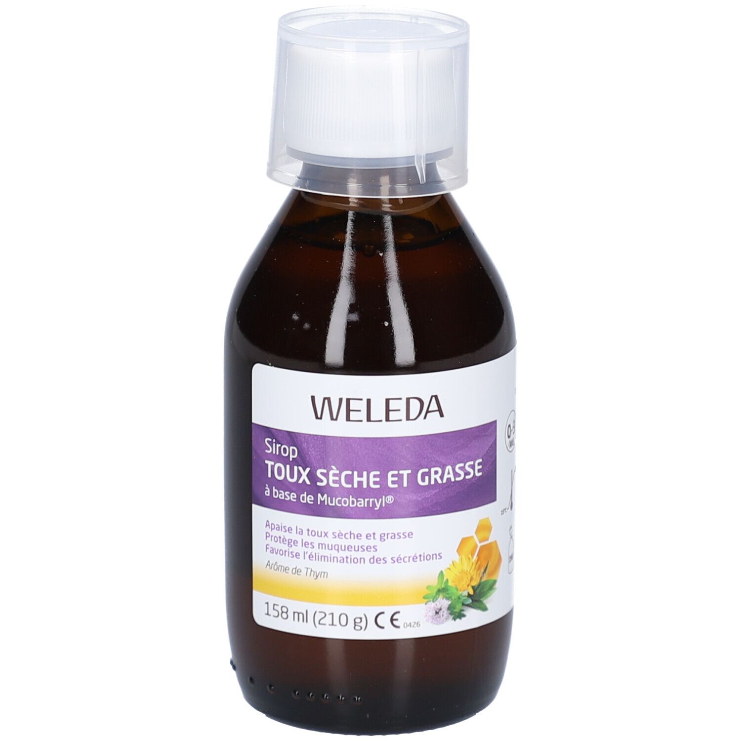 Weleda Sirop toux sèche et grasse à base de Mucobarryl 158 ml Sirop