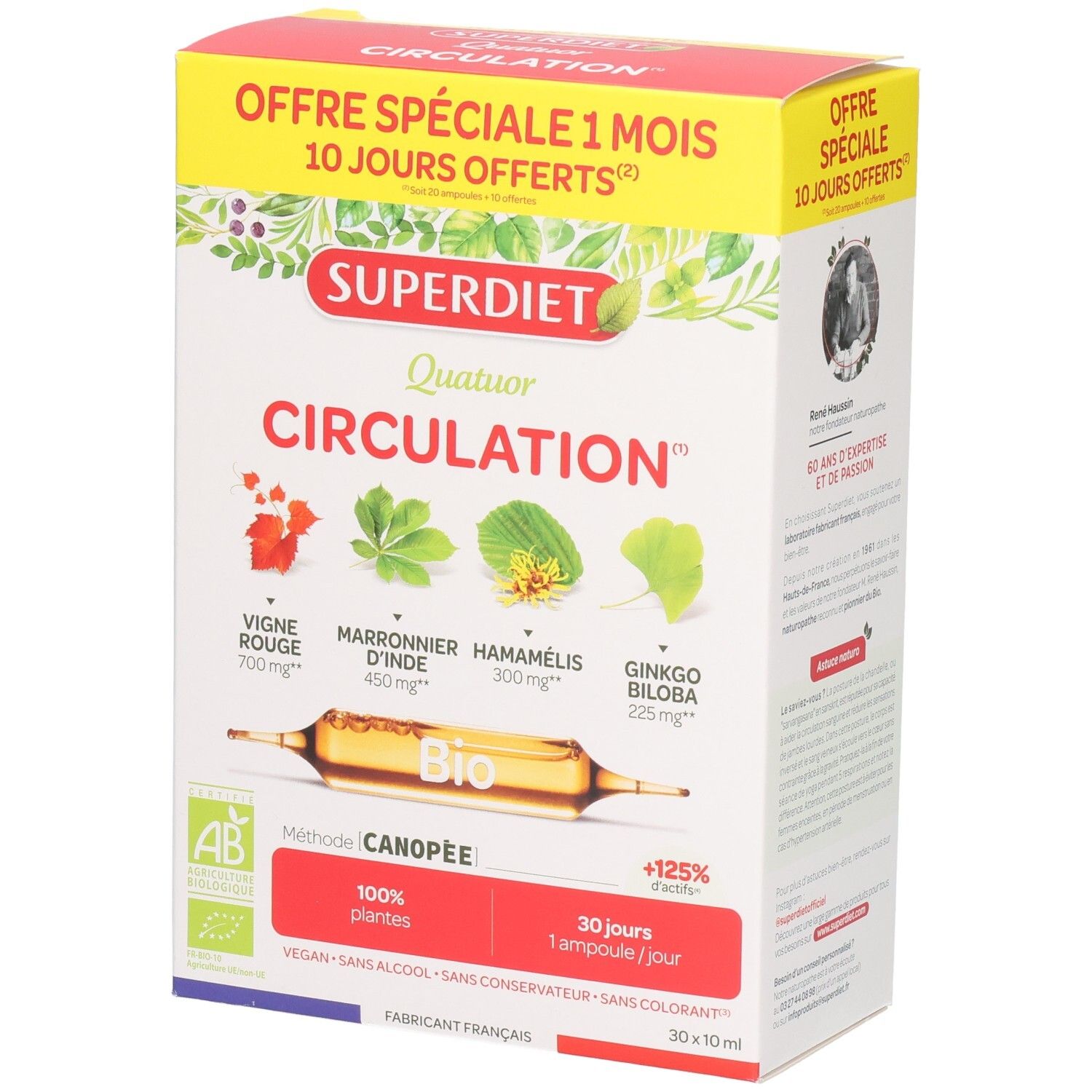 Superdiet Quatuor Circulation Solution Orale 450 ml