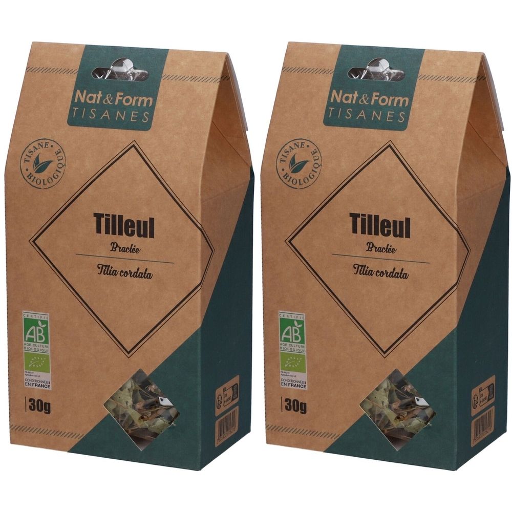 Nat&Form Tisane Tilleul bractée bio 2x30 g Thé