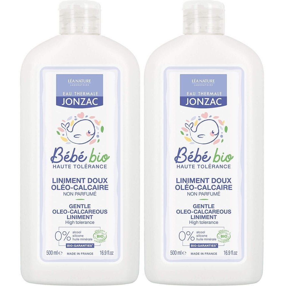 Jonzac Bébé Bio Liniment Oléo-Calcaire Doux 2x500 ml Baume