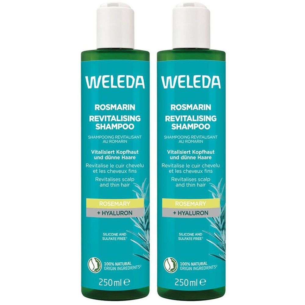 Weleda Shampoing Revitalisant au Romarin 2x250 ml Shampooing