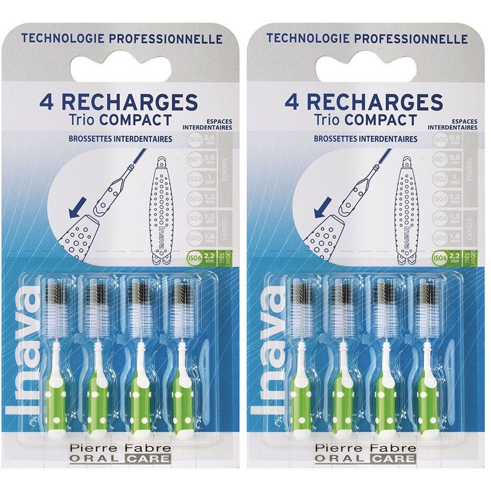 INAVA Recharge Brossettes Interdentaires 2x4 pc(s) Brosse(S) À Dents