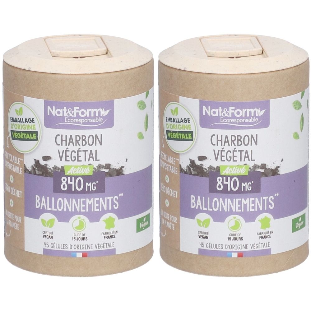 Nat&Form Charbon Vegetal Nat&form 2x90 pc(s) Capsule(S)