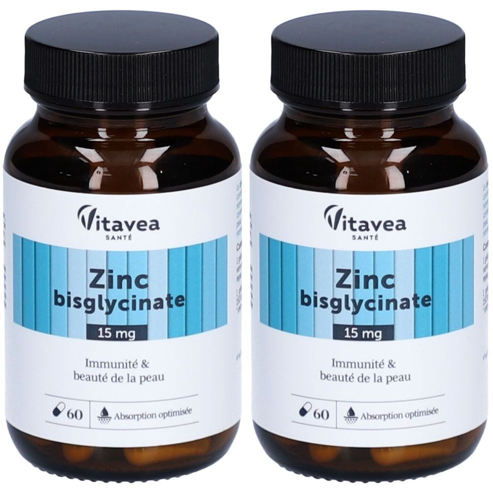 Vitavea Santé Nutri’sentiels Zinc Immunité et Peau 2x60 pc(s) Capsule(S)