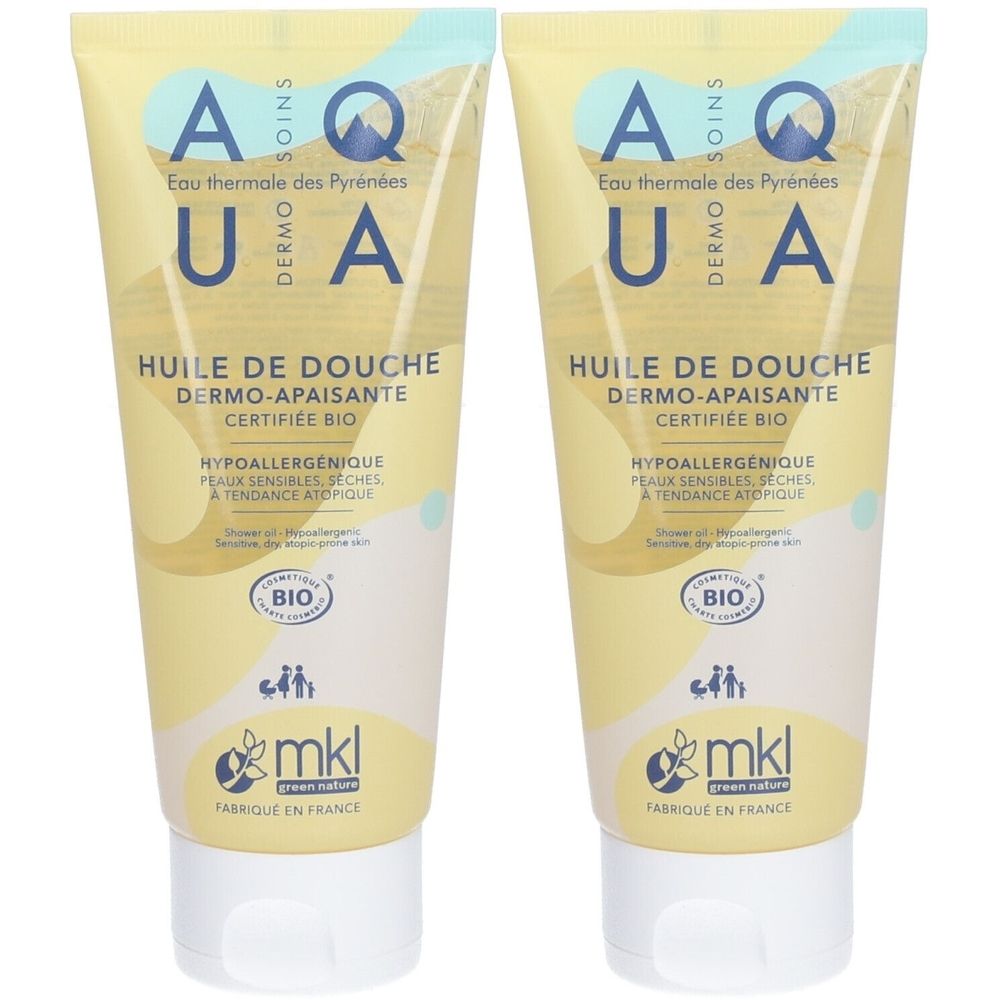 MKL AQUA Huile de Douche Dermo-apaisante 2x100 ml Huile De Bain