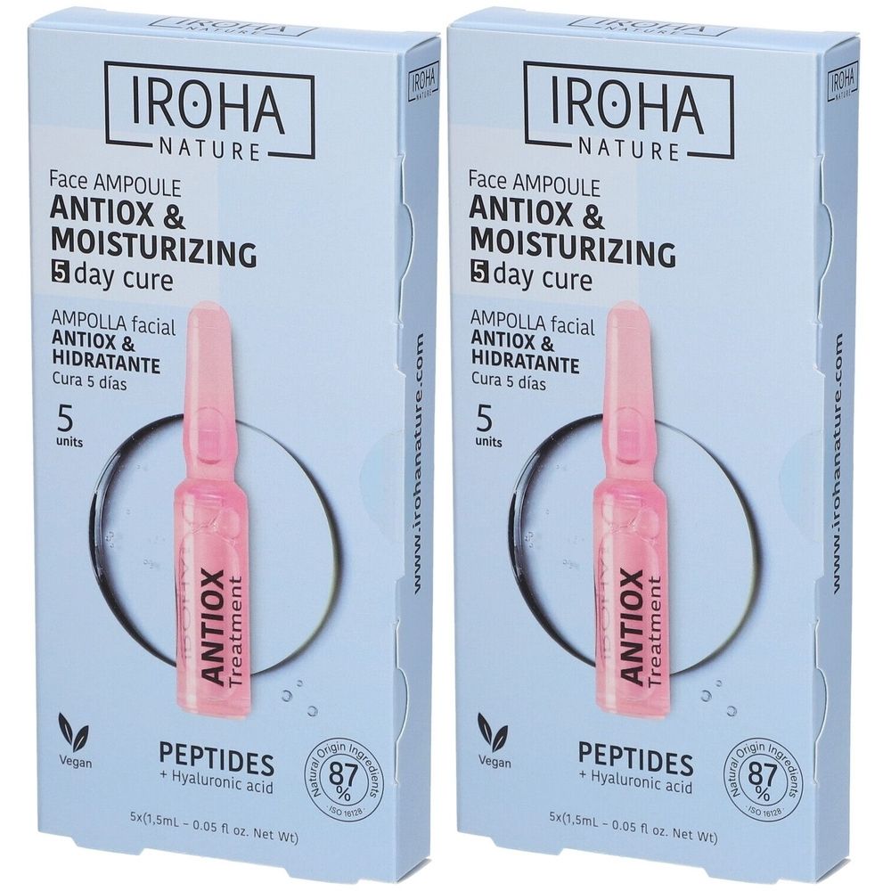 IROHA NATURE Ampoules de traitement antioxydant - Peptides 2x8 ml Ampoule(S)