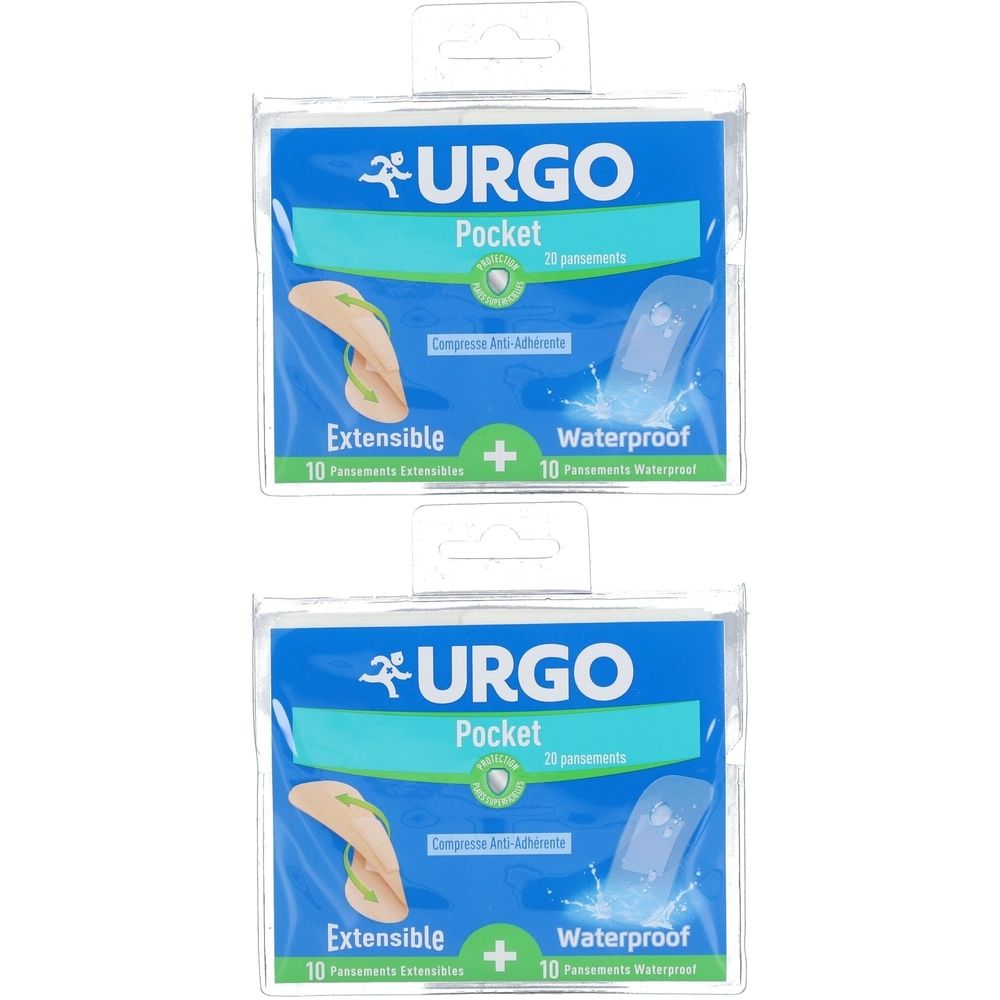 URGO Pocket Extensible & Waterproof Pansements Protecteurs 2x20 pc(s) Pansement(S)