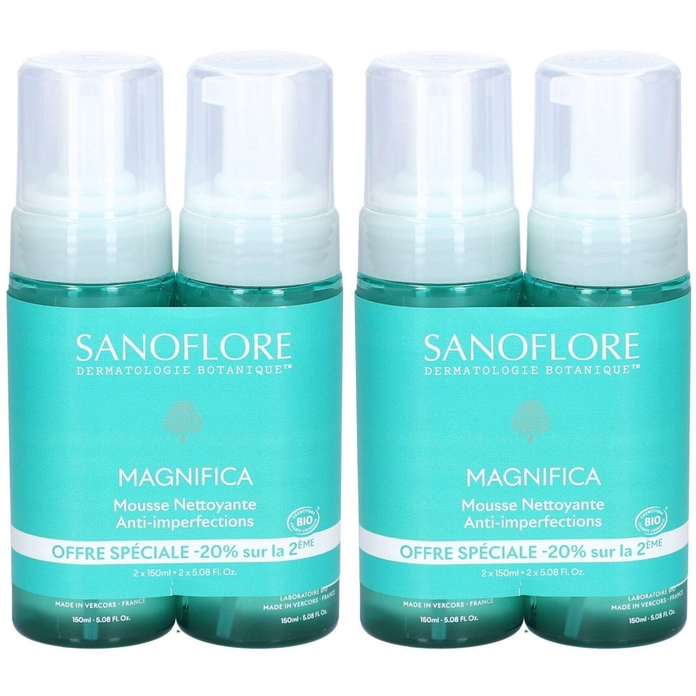 SANOFLORE Magnifica Mousse Nettoyant Anti-Imperfections x2 2x300 ml Maquillage