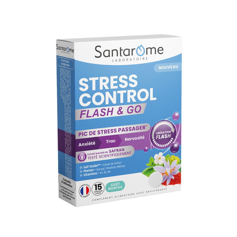 SANTAROME Stress Control Flash & Go 15 pc(s) Comprimé(S)