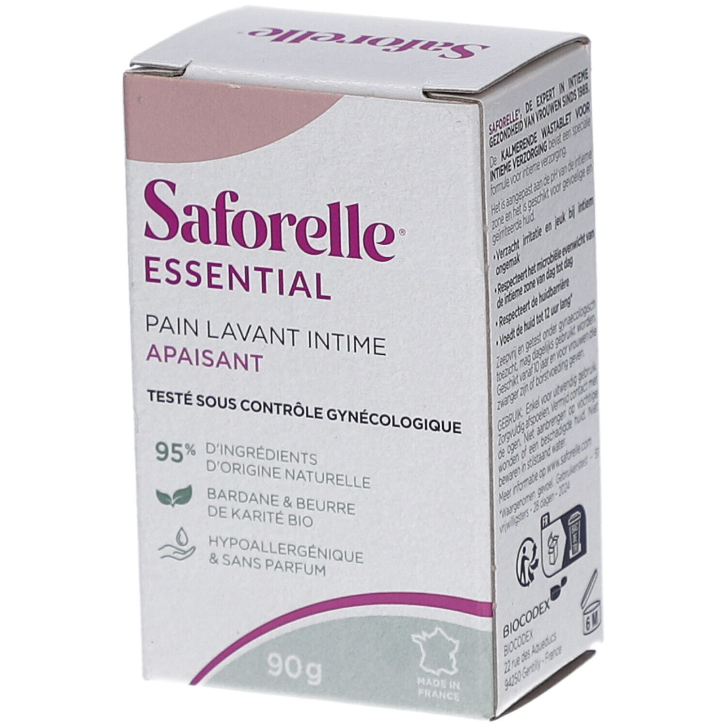 SAFORELLE Essential Pain Lavant Intime Apaisant 90 g Produit(S) Nettoyant(S)