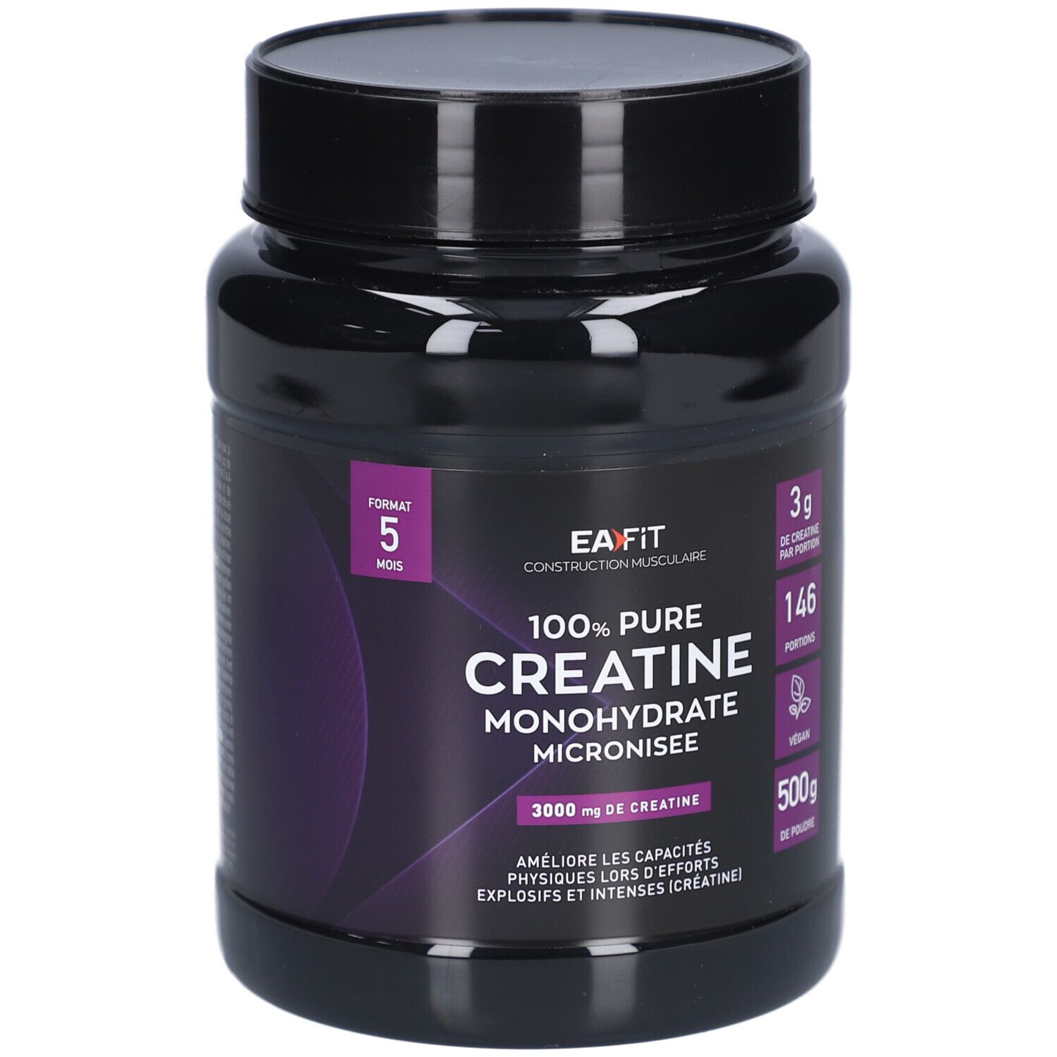 EAFIT Pure Créatine poudre Poudre Pour La Préparation D'Une Solution 500 g