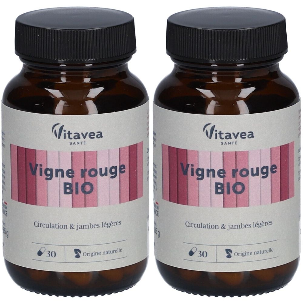 Vitavea Les Essentiels Bio Vigne Rouge circulation sanguine 2x30 pc(s) Capsule(S)
