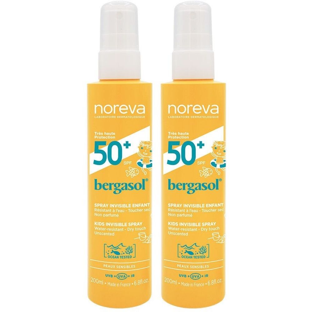 NOREVA Bergasol Spray Invisible Enfant SPF50+ 2x200 ml