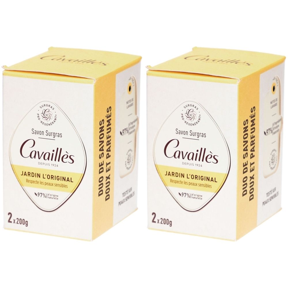 CAVAILLES Savon Surgras Jardin l'Original 2x400 g