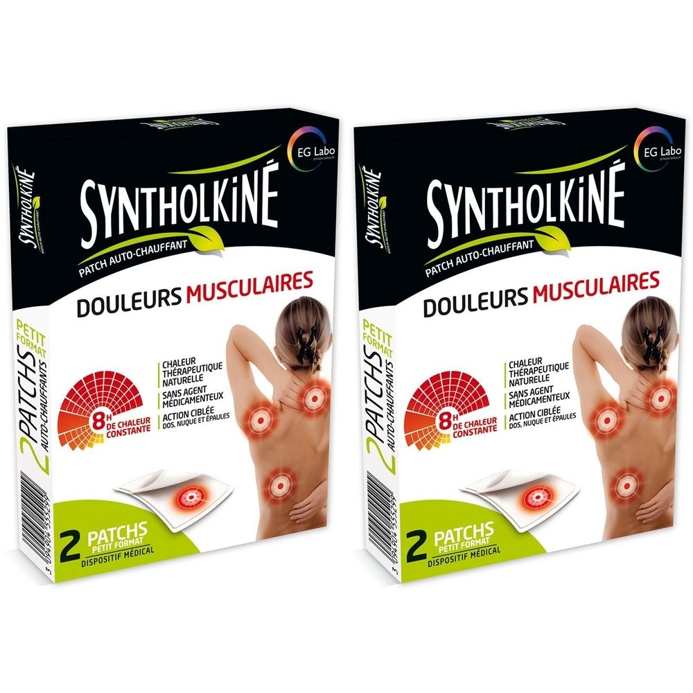SyntholKiné Patch Auto-Chauffant Petit Format B/2 2x2 pc(s) Pansement(S)