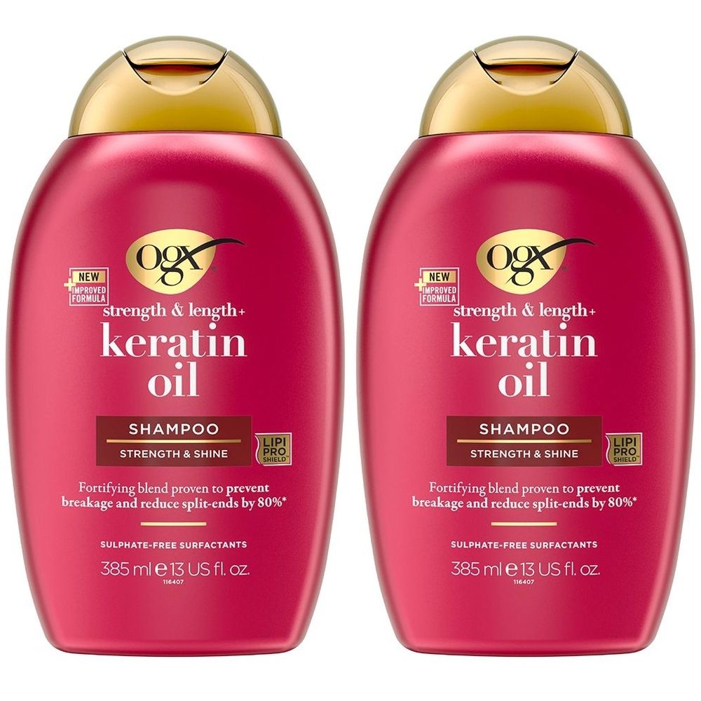 Ogx Shampooing Huile De Keratine - Cheveux Abimes & Cassants - 385 Ml 2x385 ml Shampooing
