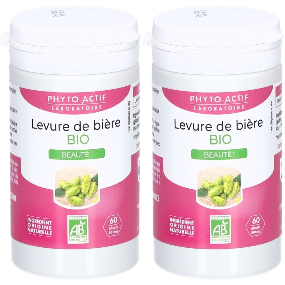 PHYTO-ACTIF Levure de Bière Bio 2x60 pc(s) Capsule(S)