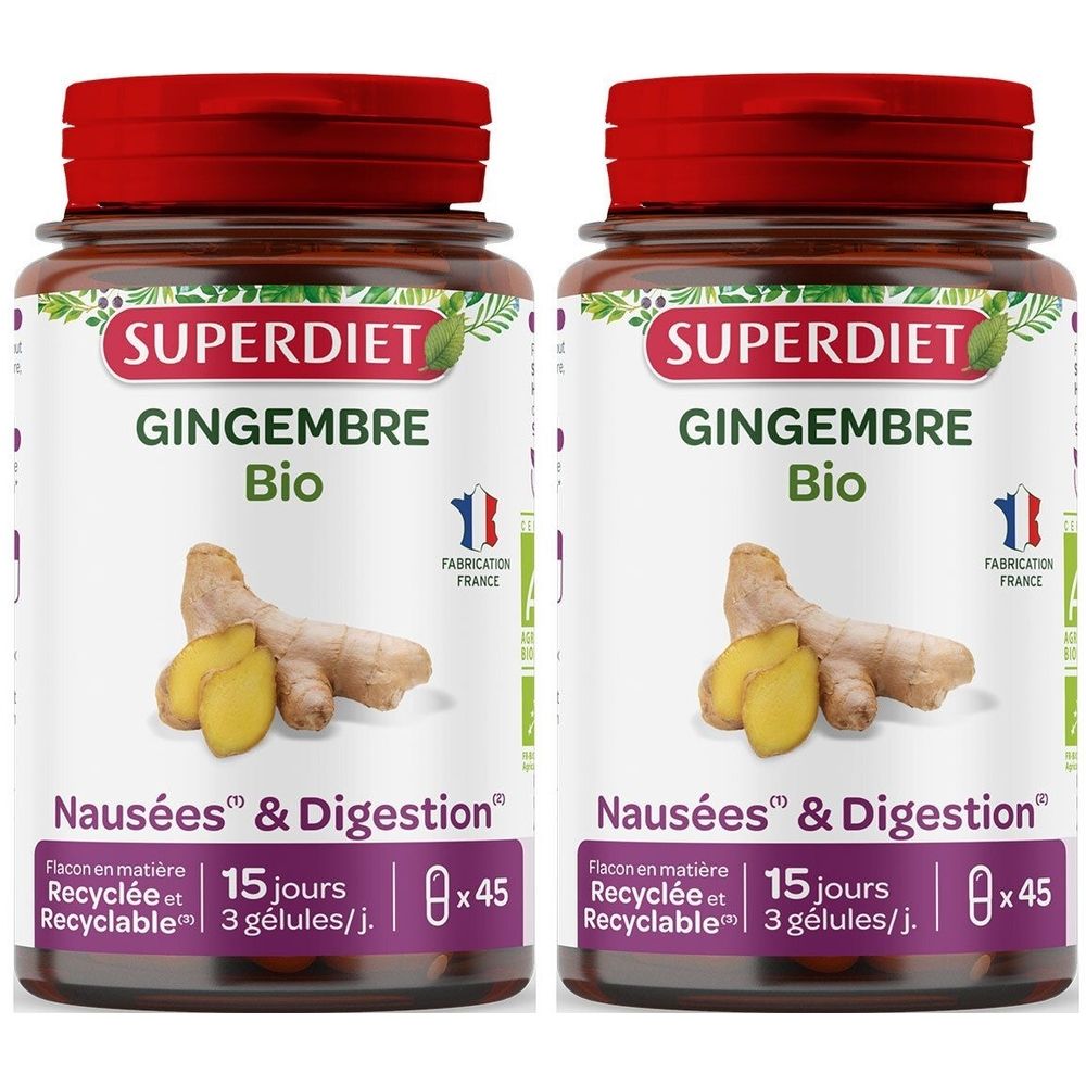 SUPER DIET Gingembre Bio 2x45 pc(s) Capsule(S)