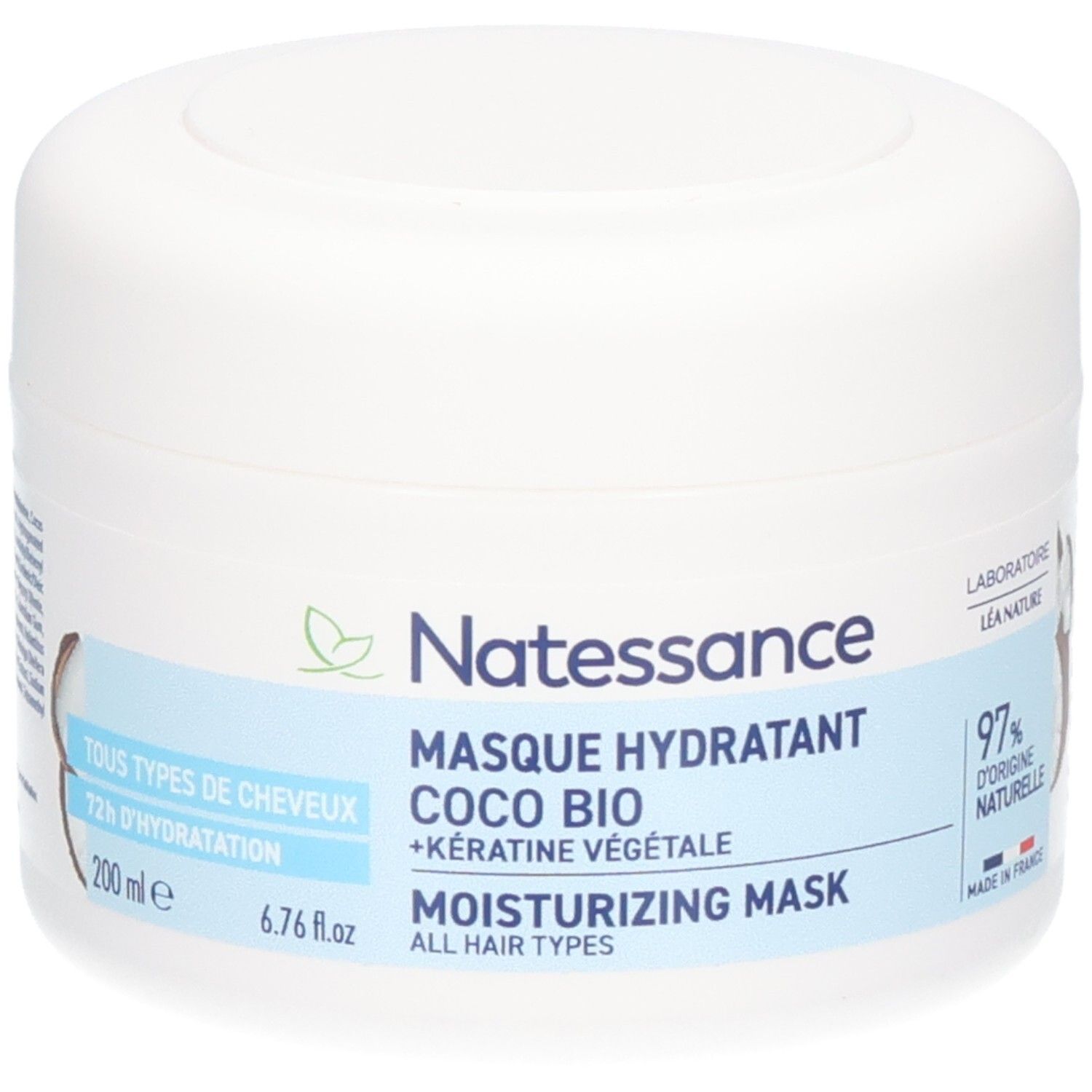 Natessance Masque Hydratant Coco BIO 200 ml Masque