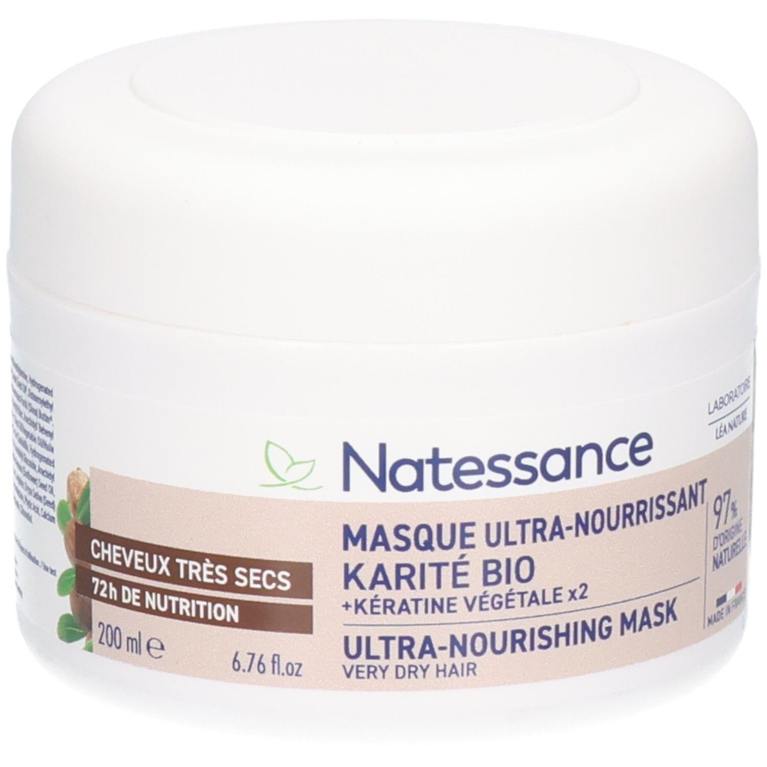 Natessance Masque Ultra-nourrissant Karité BIO 200 ml Masque