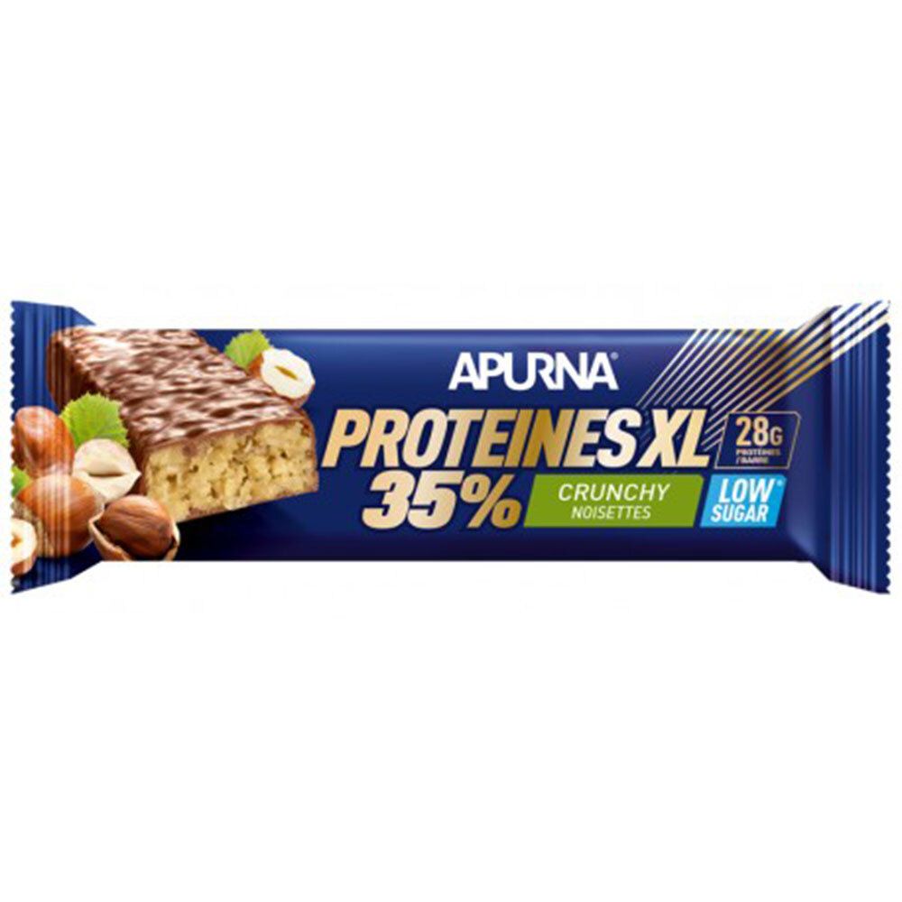 APURNA Barre Hyperprotéinée Crunchy XL 35% Noisettes Aliment 80 g