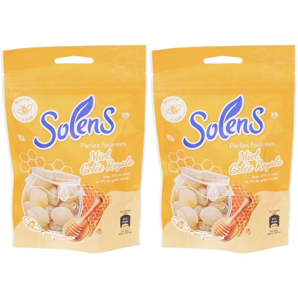 SOLENS Perles Fourées Miel Gelée Royale 2x100 g Bonbon(S)