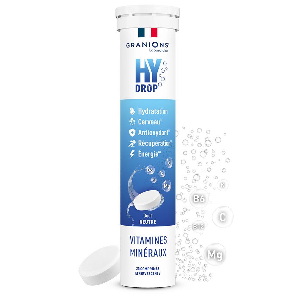Granions Pastille Hydratation Électrolytes Hydrop - Neutre Comprimés Effervescents 20 Pc(S) Enfants