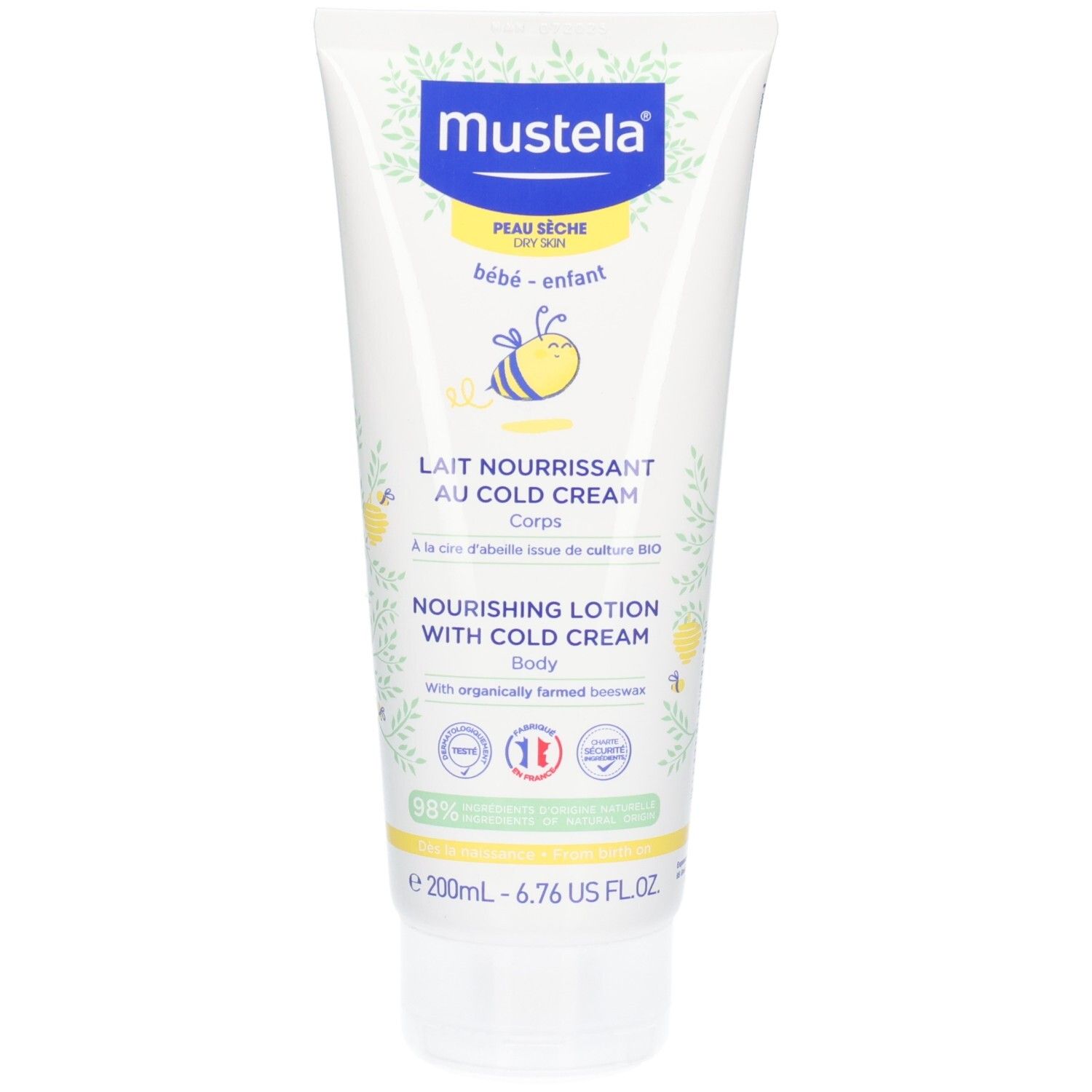 MUSTELA Lait nourrissant au Cold cream 200 ml Lait