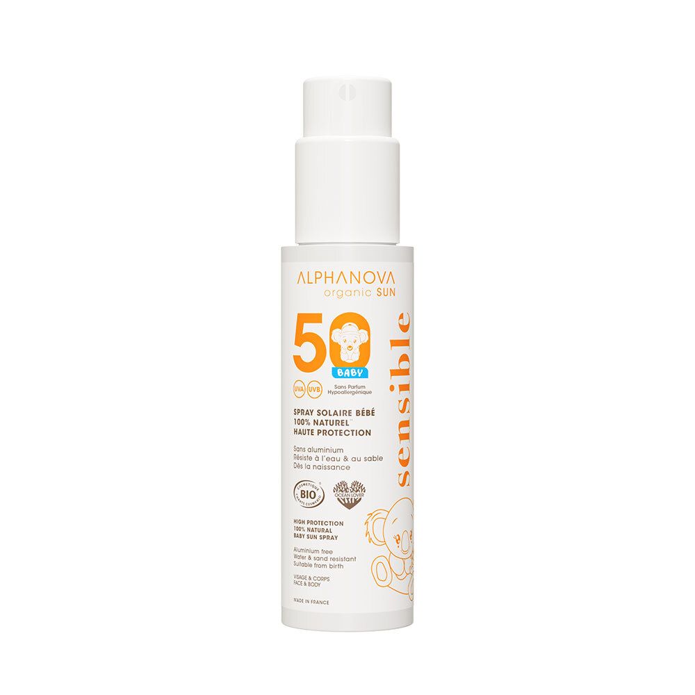 Alphanova Spray Solaire Bébé Spf 50 100 G Nourrisson