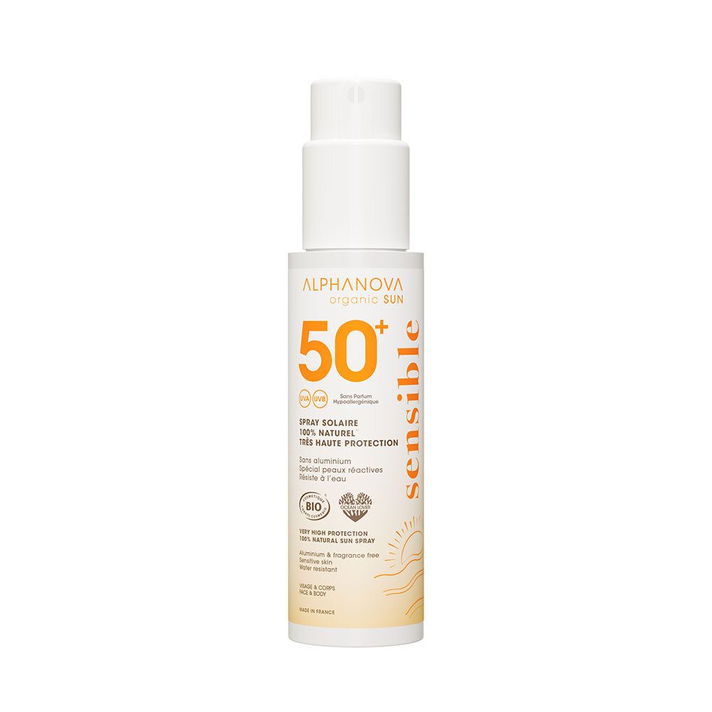 Alphanova Spray Solaire Peau Sensible SPF50+ 100 g