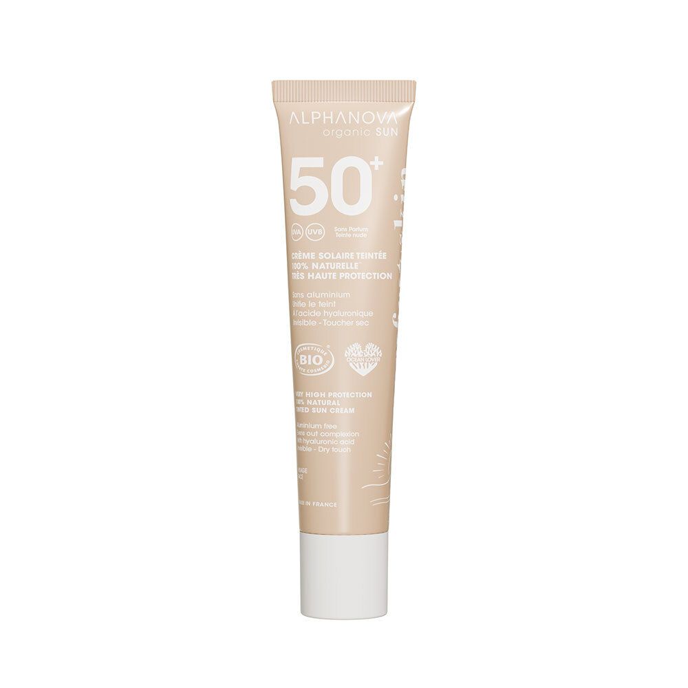 Alphanova Crème solaire teintée nude SPF50+ Protection Solaire 40 g