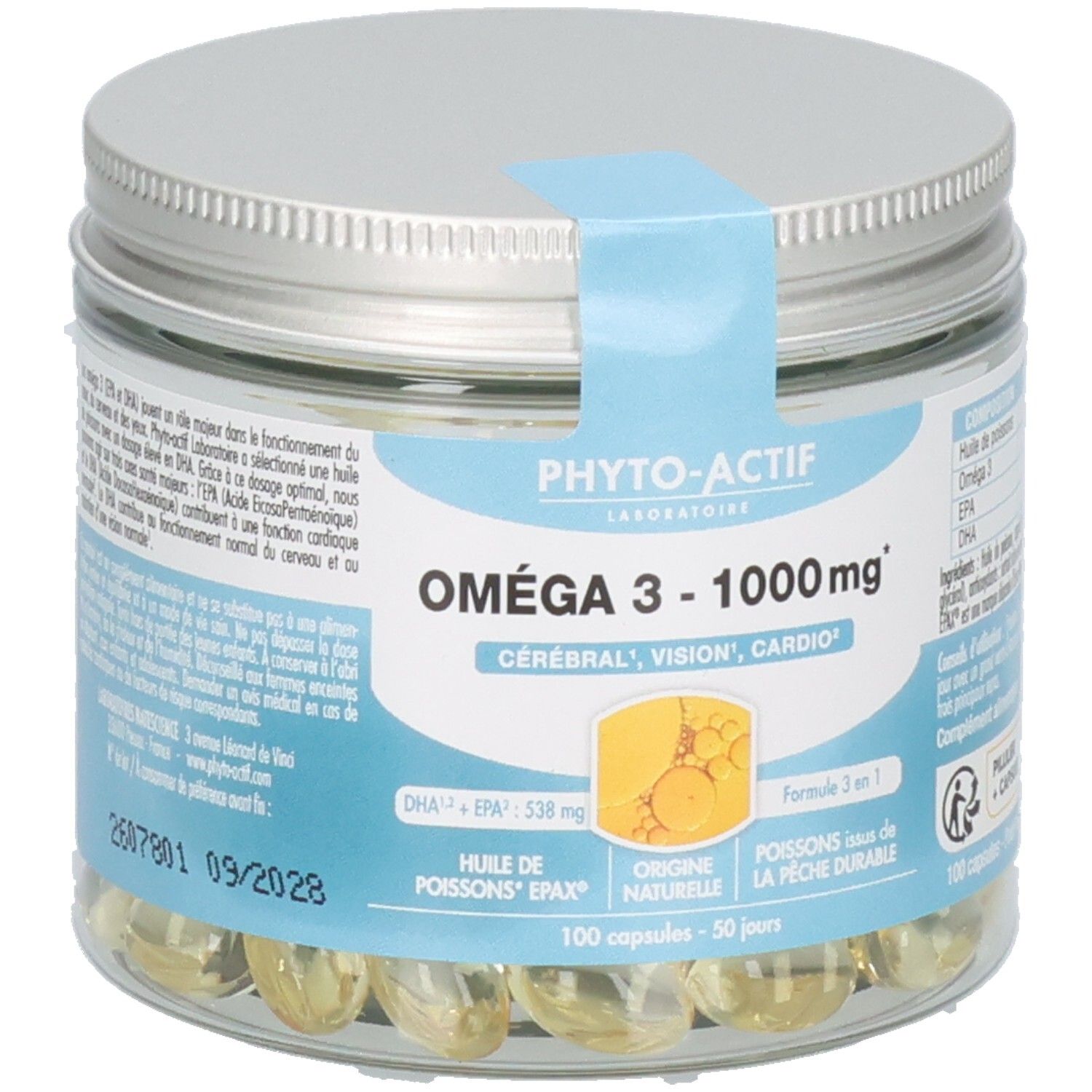 Phyto Actif Omega 3 1000mg 100 pc(s) Capsule(S)