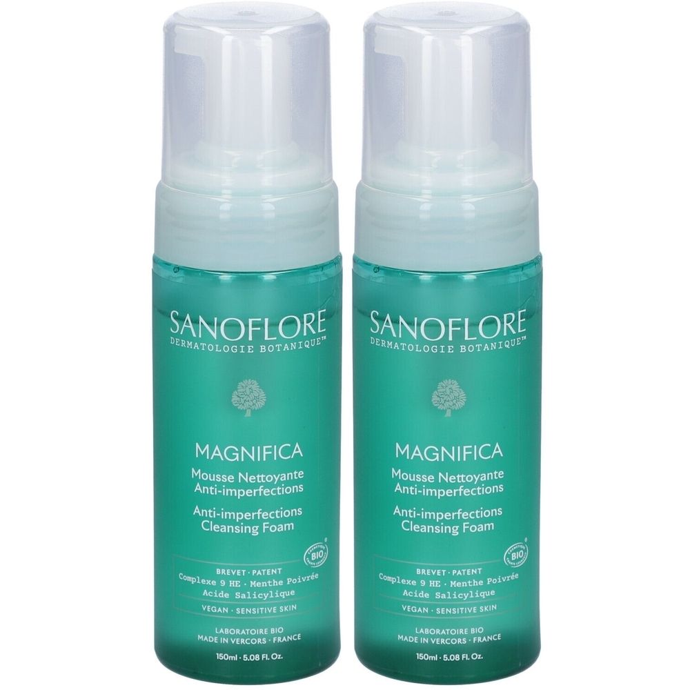 SANOFLORE Magnifica Mousse Nettoyante Anti-Imperfections 2x150 ml Maquillage
