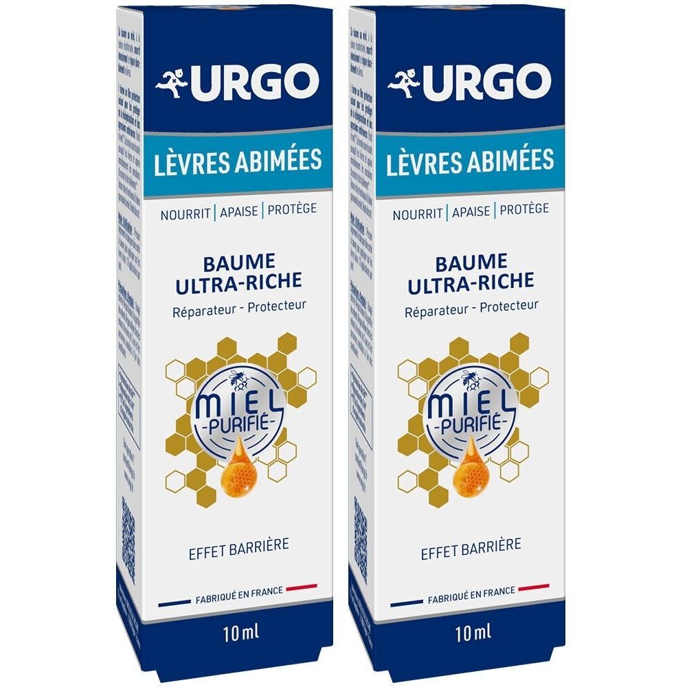 URGO Lèvres Abimées Baume Ultra-Riche 2x10 ml Baume