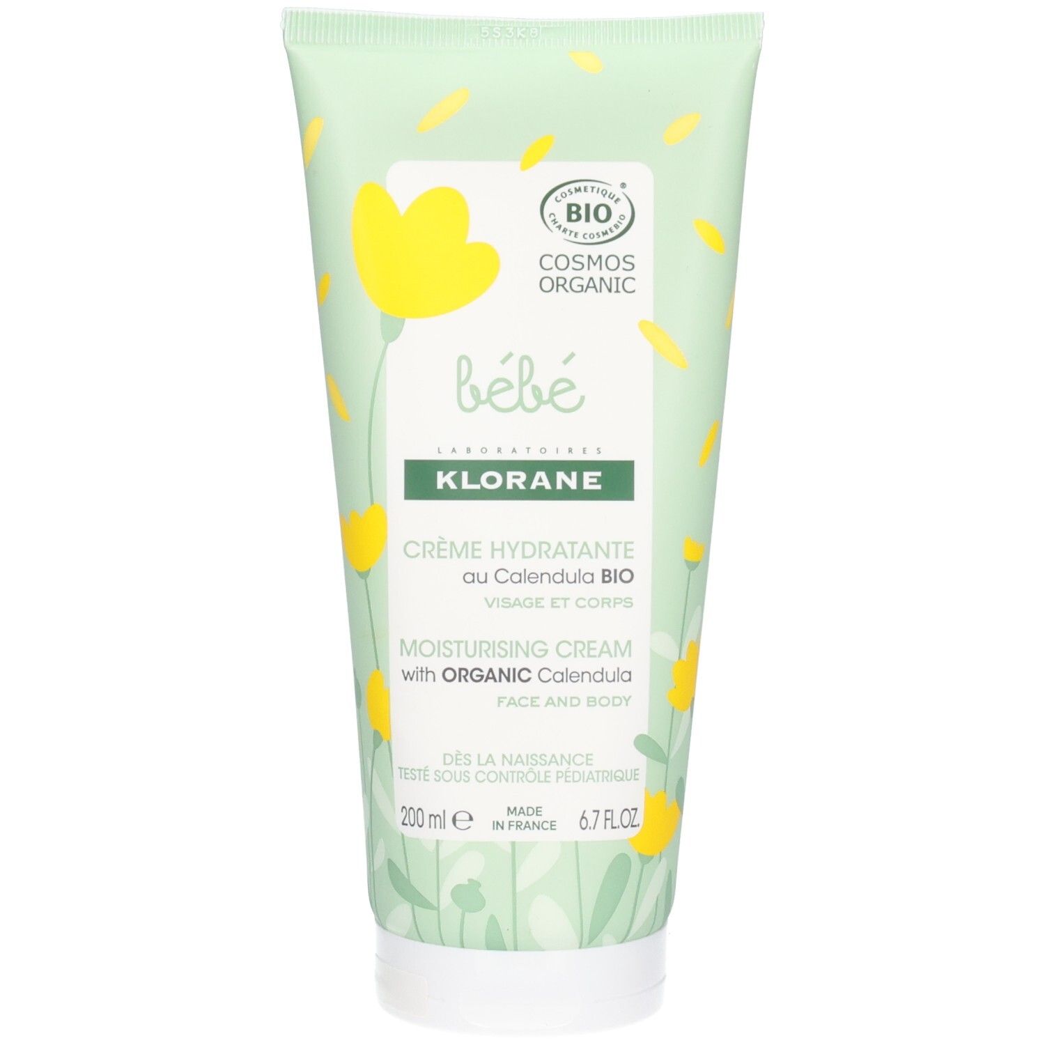 Klorane Bébé Crème Hydratante Certifiée Bio Pour La Peau 200 Ml Nourrisson