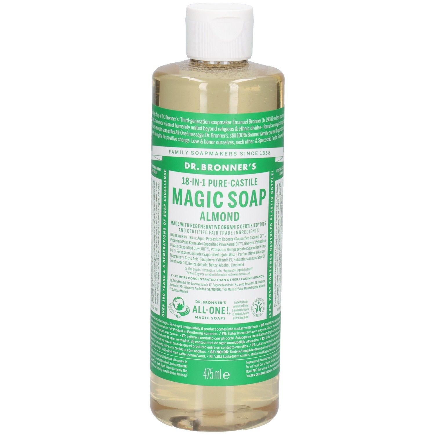 Dr_bronner_s Dr. Bronner's Almond Pure-Castile Magic Soap Savon Liquide 475 Ml