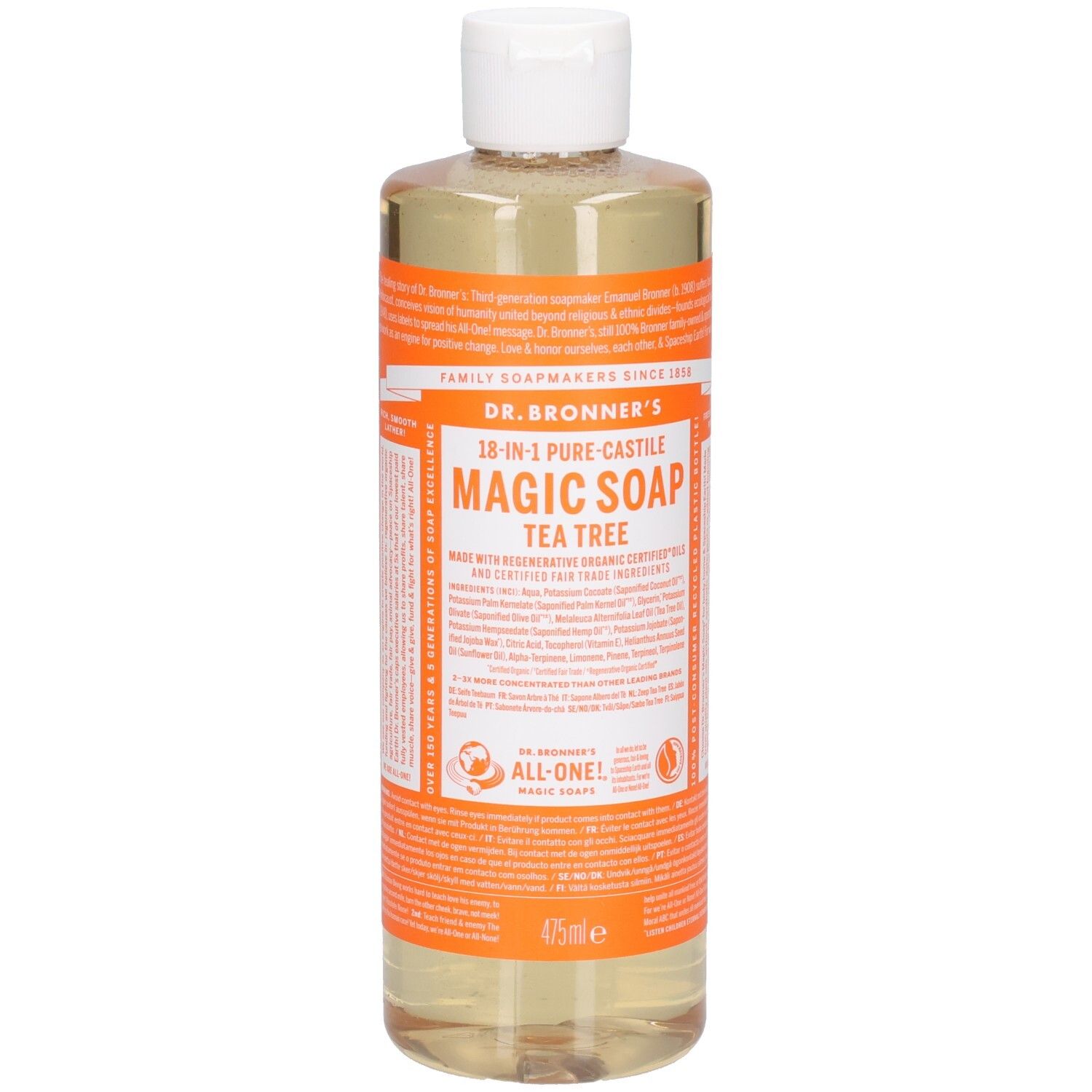 Dr_bronner_s Dr. Bronner's Tea Tree Pure-Castile Magic Soap Savon Liquide 475 Ml