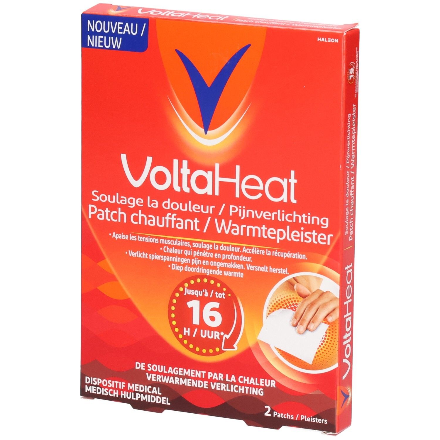 VoltaHeat Patch Chauffant Antidouleur - 2 Patchs 1 pc(s) Pansement(S)