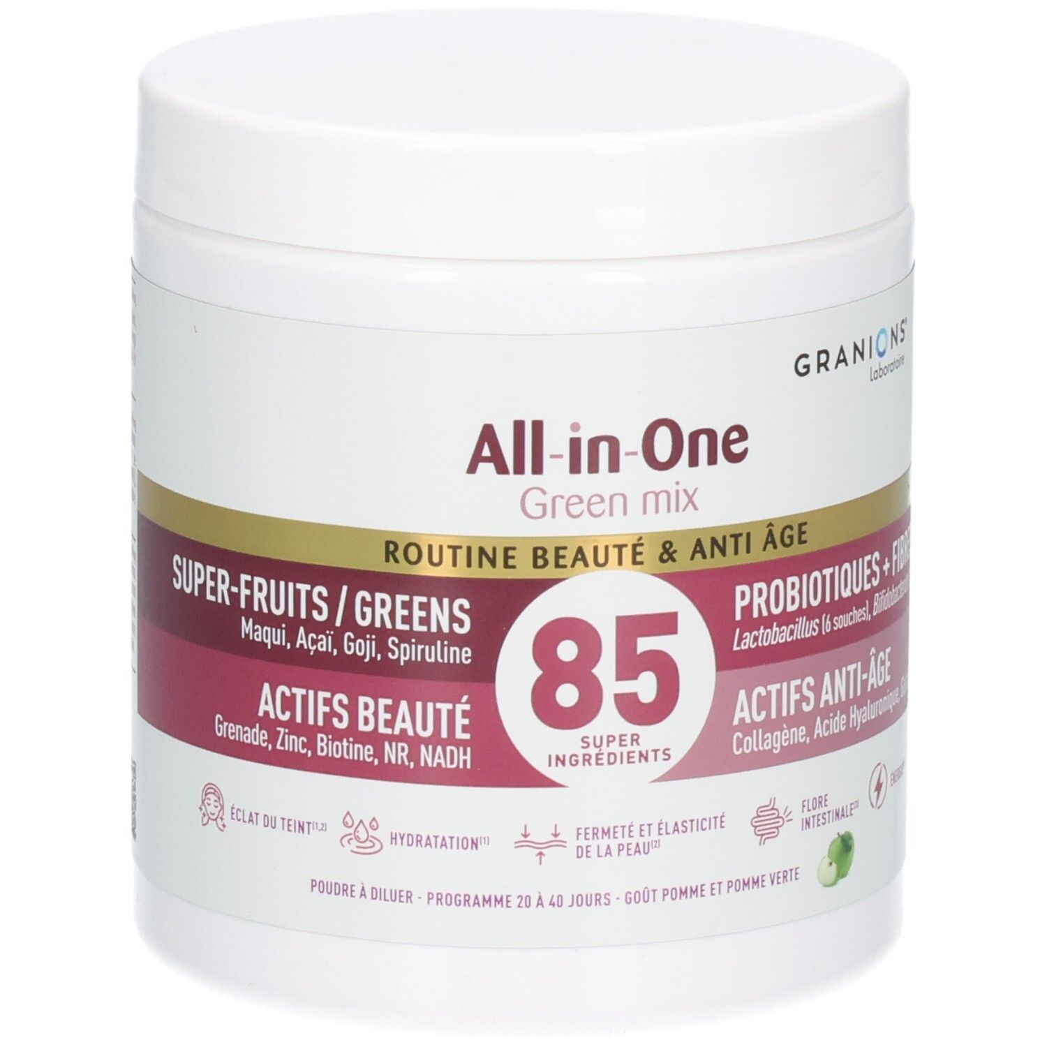 Joom Parasanteonline All-In-One Vert Mix Beauté Et Anti Age - Collagene Marin - Acide Hyaluronique - Zinc - Biotine - Collagène - Peau, Hydratation - Image 4