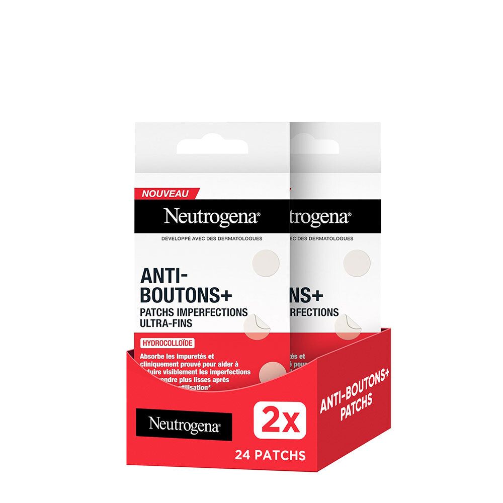 Neutrogena Anti-Boutons+ Patchs Imperfections Ultra-fins, 24 Patchs 2x1 pc(s) Pansement(S)