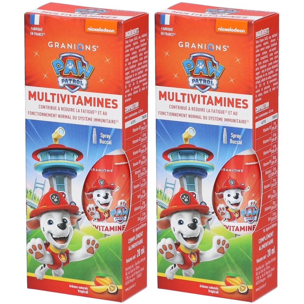 GRANIONS Spray Kids Multivitamines Pat Patrouille 2x20 ml