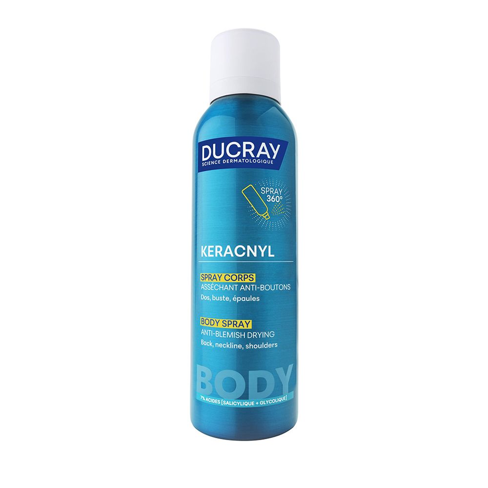 Ducray Keracnyl Spray Corps Asséchant Anti-Boutons 150 Ml