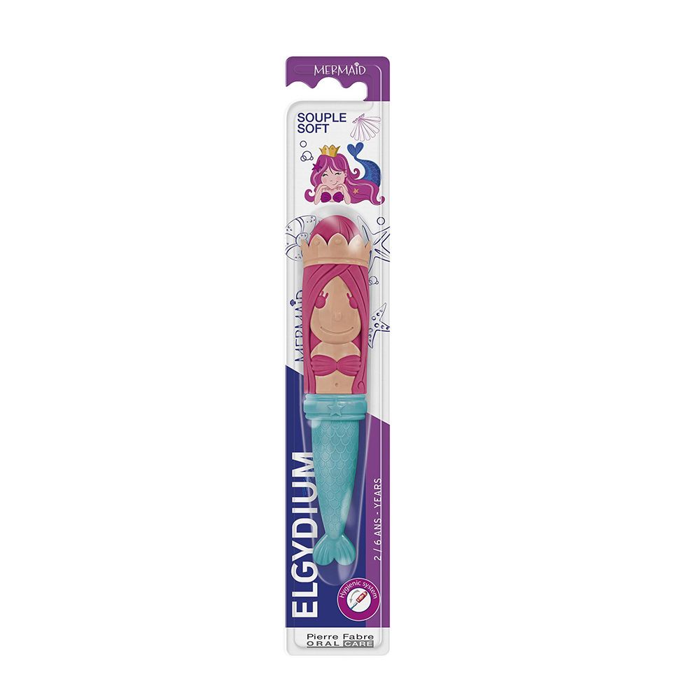 Elgydium Brosse À Dents Mermaid Souple 2-6 Ans Brosse(S) À 1 Pc(S) Enfants