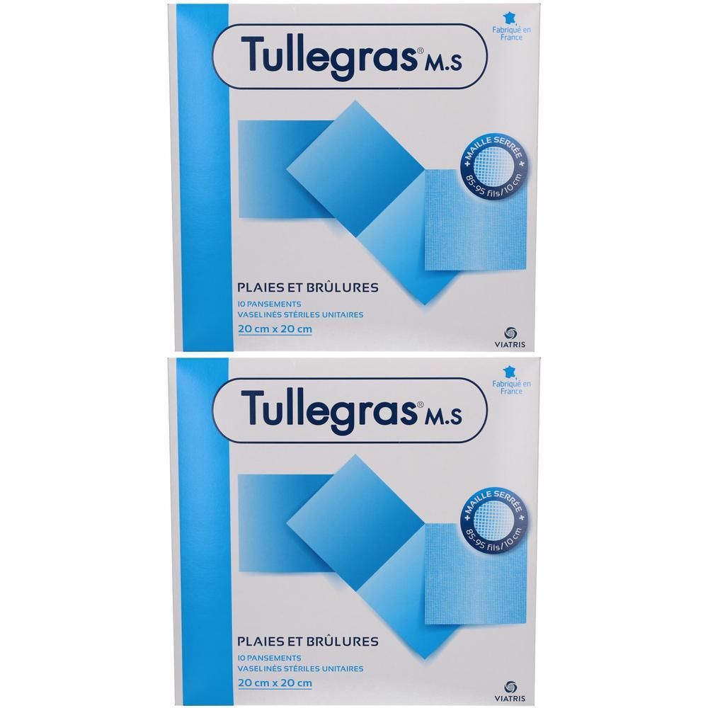 VIATRIS Tullegras Plaies et Brûlures 20 cm x 20 cm 2x1 pc(s) Pansement(S)