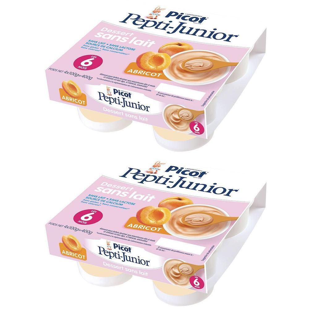 Picot Pepti-Junior desserts sans lait Abricot 2x4x100 g