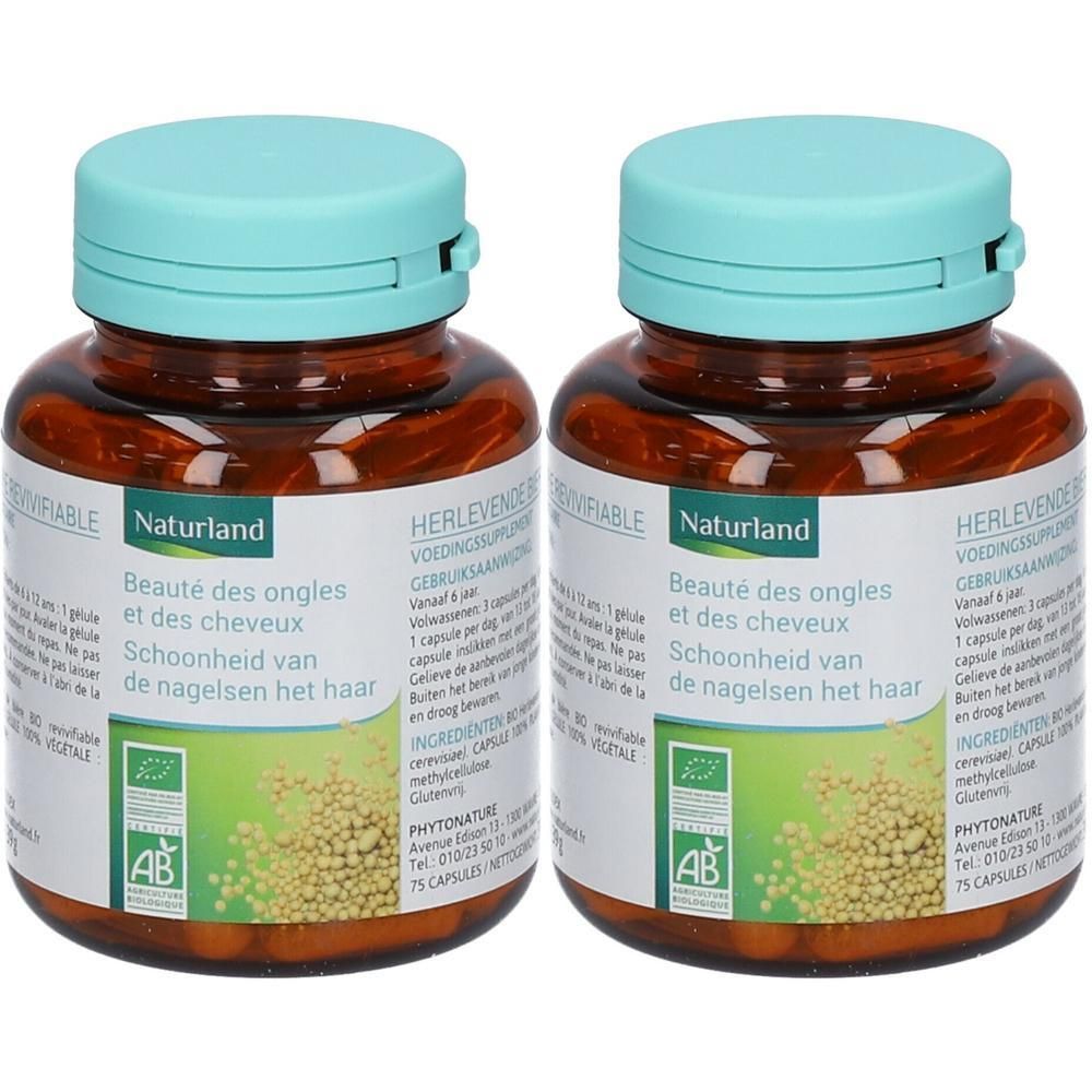 Naturland Levure de bière Revivifiable Bio - Végécaps 2x75 pc(s) Capsule(S)